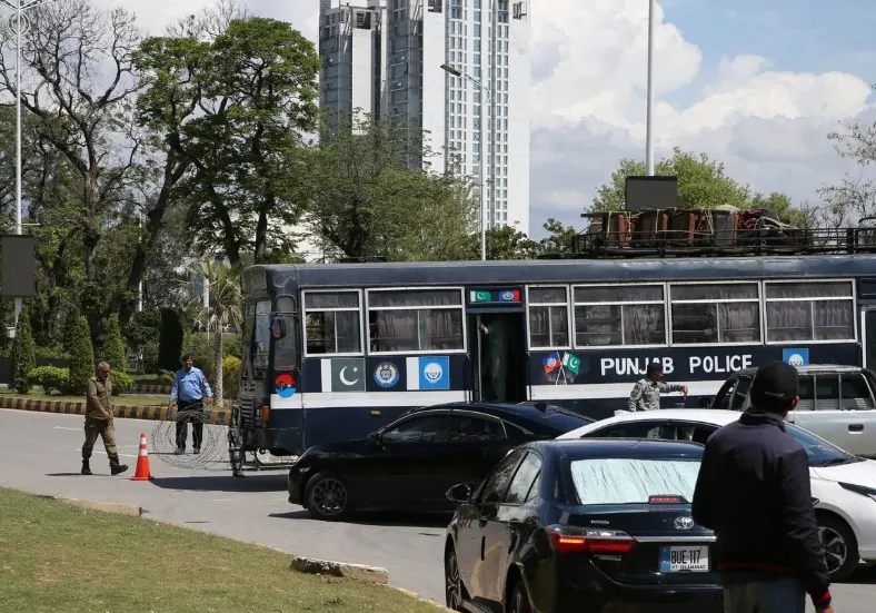 An ninh được tăng cường tại thủ đô Islamabad, Pakistan. Ảnh: ANADOLU