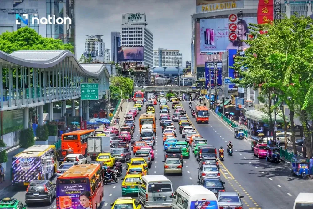 Mật độ giao thông tại thủ đô Bangkok, Thái Lan. Ảnh: The Nation