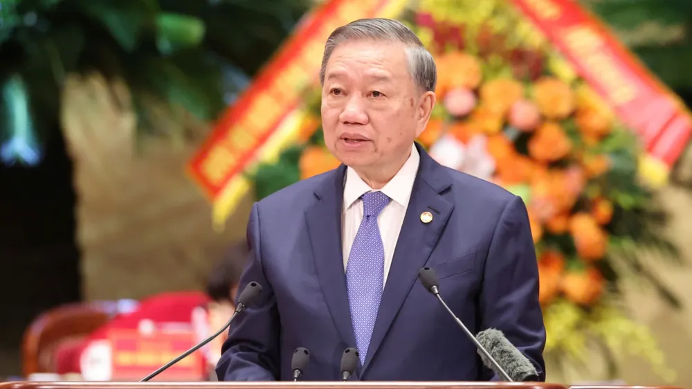 Tổng Bí thư, Chủ tịch nước Tô Lâm phát biểu chỉ đạo tại Đại hội, sáng 12-5. Ảnh: QUANG PHÚC