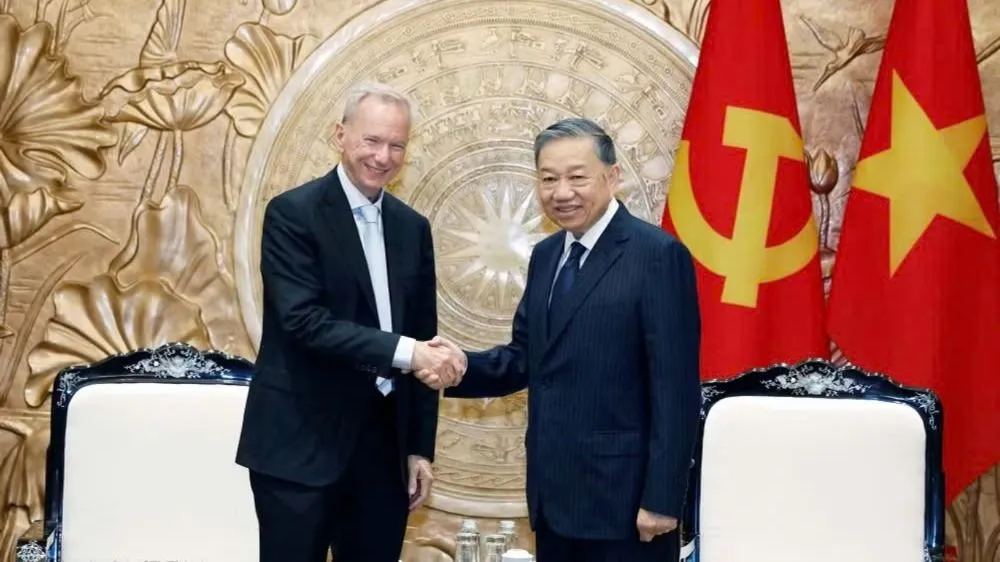 Tổng Bí thư, Chủ tịch nước Tô Lâm tiếp ông Eric Schmidt, nguyên Chủ tịch Tập đoàn Google. Ảnh: TTXVN.