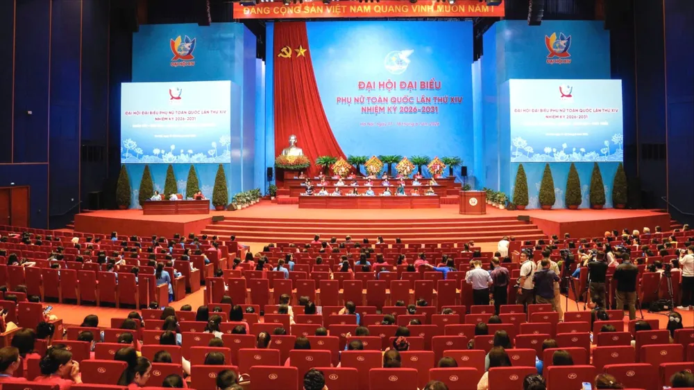 Phiên bế mạc Đại hội đại biểu Phụ nữ toàn quốc lần thứ XIV, nhiệm kỳ 2026-2031. Ảnh: VIẾT CHUNG
