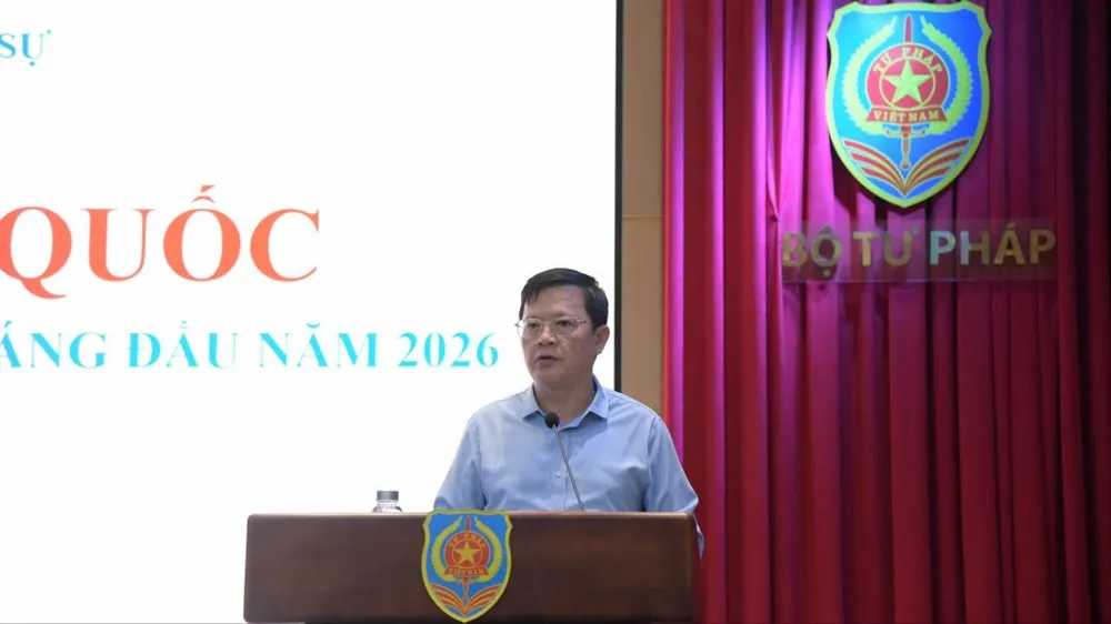 Thứ trưởng Mai Lương Khôi phát biểu tại hội nghị. Ảnh: CẨM HÀ 