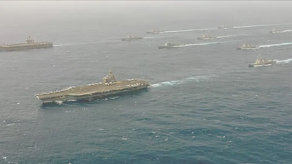 Eo biển Hormuz giữa lúc Mỹ và Iran leo thang giao tranh. Ảnh: CENTCOM