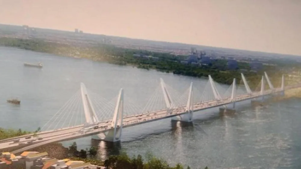 Phương án số 7 thiết kế kiến trúc cầu Trần Hưng Đạo.&nbsp;