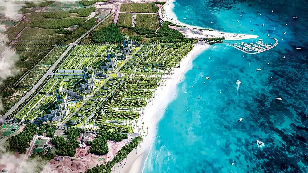 Perspective of Thanh Long Bay project, Phan Thiet, Binh Thuan.