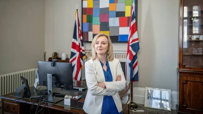 Liz Truss: ‘It is ludicrous [China] is still self-designating as a developing country — and those rules need to change’ © Charlie Bibby/FT