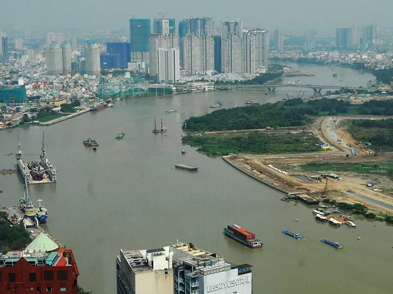 A section of the Saigon River.