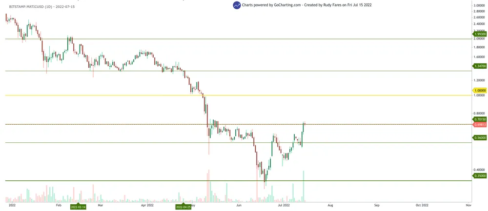 MATIC/USD 1-day chart 