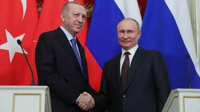 Tổng thống Thổ Nhĩ Kỳ Recep Tayyip Erdogan và Tổng thống Nga Vladimir Putin.