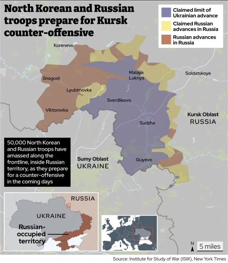Theo các chuyên gia, quân đội Triều Tiên và Nga tại Kursk do Ukraine chiếm đóng có thể là mục tiêu của ATACMS do Hoa Kỳ sản xuất