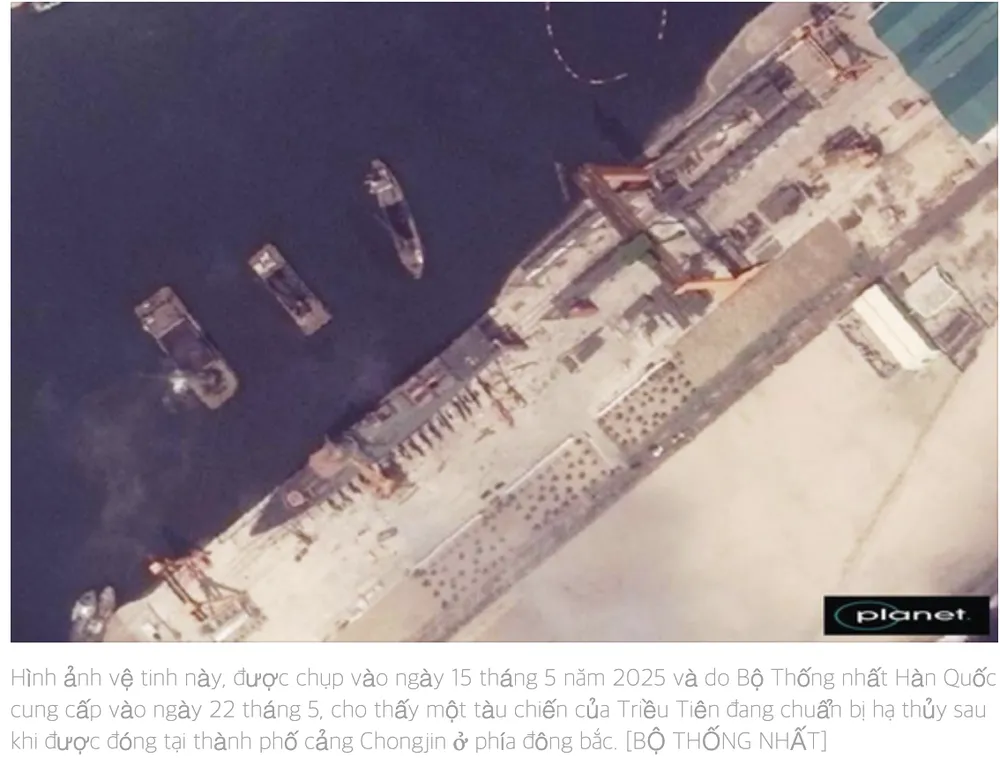 Triều Tiên hạ thủy tàu chiến từng bị hư hỏng