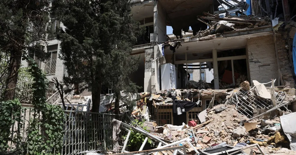 Một tòa nhà dân cư sau cuộc tấn công của Israel vào tháng 6, tại Tehran, Iran, ngày 17-7-2025. ẢNH: Majid Asgaripour/WANA (West Asia News Agency) 