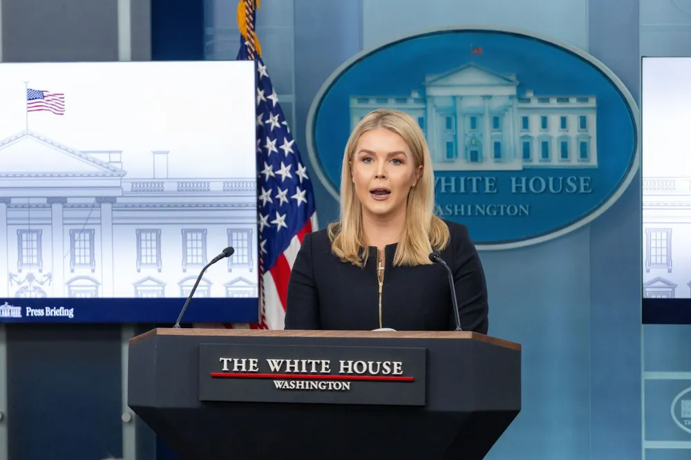 Thư ký báo chí Nhà Trắng Karoline Leavitt. Ảnh: THX/TTXVN