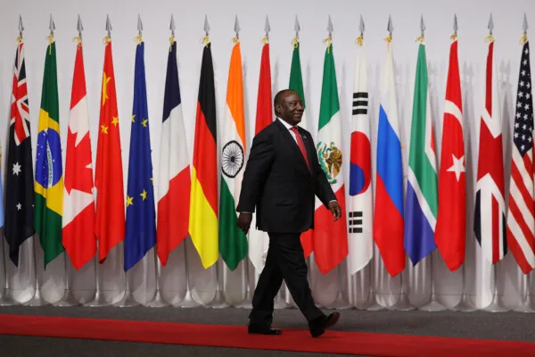 Tổng thống Nam Phi Cyril Ramaphosa tại Hội nghị thượng đỉnh G20 ở Osaka, năm 2019. Ảnh: Getty Images