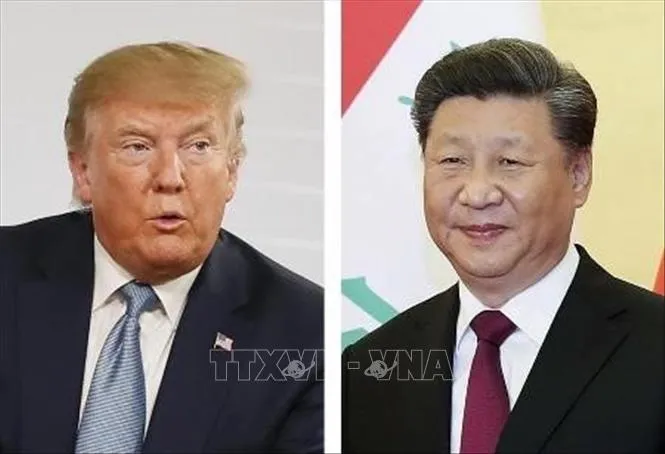 Tổng thống Mỹ Donald Trump (trái) và Chủ tịch Trung Quốc Tập Cận Bình. Ảnh: Kyodo/TTXVN