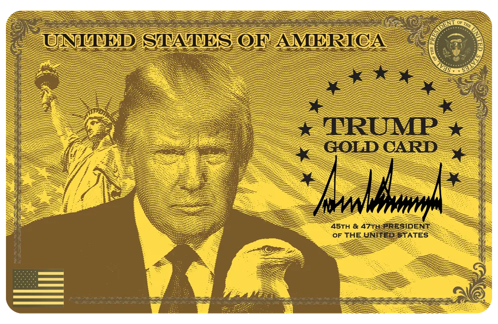 Chính quyền Tổng thống Mỹ Donald Trump đã chính thức khởi động chương trình thị thực mới mang tên "Trump Gold Card". Ảnh: trumpcard.gov