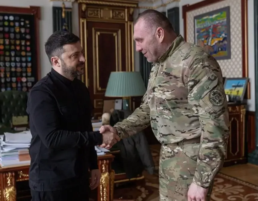 Tổng thống Volodymyr Zelensky gặp Giám đốc Cơ quan An ninh Ukraine (SBU) Vasyl Maliuk tại Kiev ngày 5/1/2025. Ảnh: Telegram