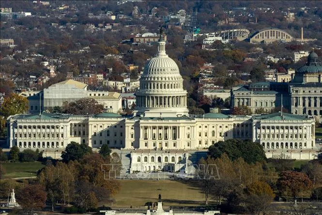 Toà nhà Quốc hội Mỹ ở Washington DC. Ảnh: THX/TTXVN