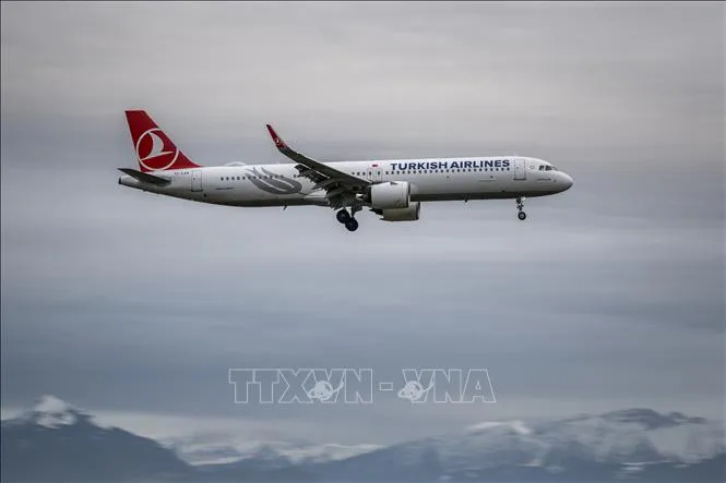 Máy bay của hãng hàng không Turkish Airlines. Ảnh tư liệu: TTXVN