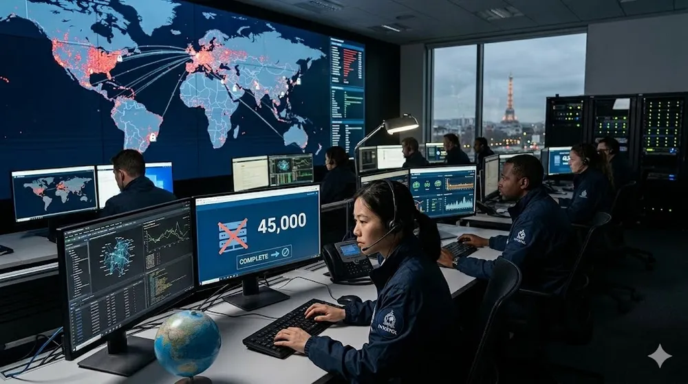 Interpol triệt phá hạ tầng tội phạm mạng toàn cầu, vô hiệu hóa 45.000 IP độc hại