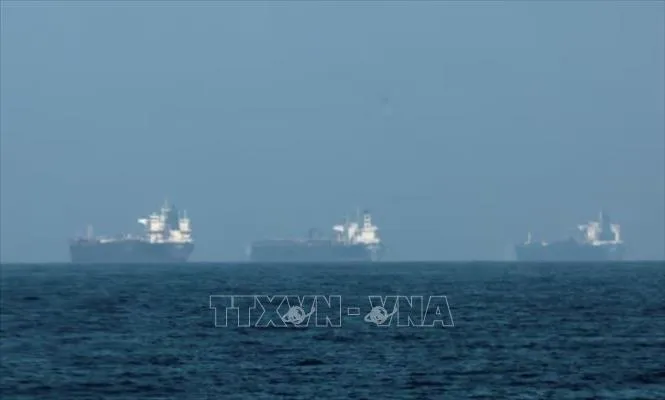 Tàu thuyền đậu ngoài khơi Fujairah, UAE, trong bối cảnh Iran hạn chế hoạt động hàng hải qua eo biển Hormuz, ngày 3-3. Ảnh: TTXVN