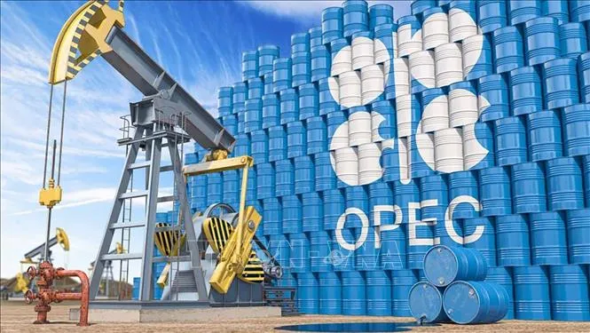 Hình ảnh 3D minh hoạ biểu tượng Tổ chức Các nước xuất khẩu dầu mỏ (OPEC). Ảnh: Shutterstock.com/TTXVN