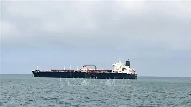 Tàu chở khí dầu mỏ hóa lỏng cập cảng ở Gujarat, Ấn Độ sau khi băng qua eo biển Hormuz, ngày 17/3/2026. Ảnh: ANI/TTXVN