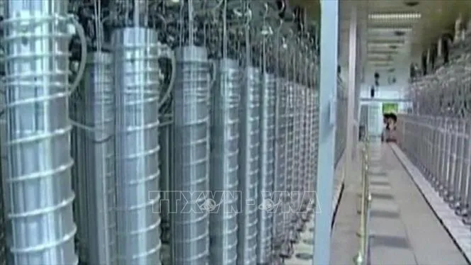 Bên trong cơ sở hạt nhân Natanz của Iran. Ảnh: IRNA/TTXVN