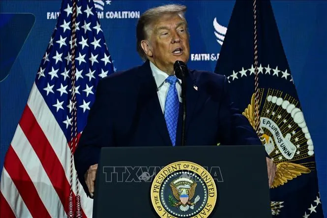Tổng thống Mỹ Donald Trump. Ảnh: AA/TTXVN