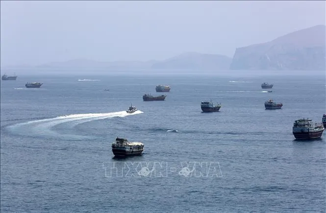 Quang cảnh eo biển Hormuz. Ảnh: THX/TTXVN