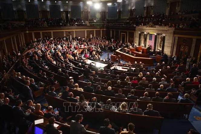 Toàn cảnh một phiên họp của Hạ viện Mỹ ở Washington. D.C. Ảnh: THX/TTXVN