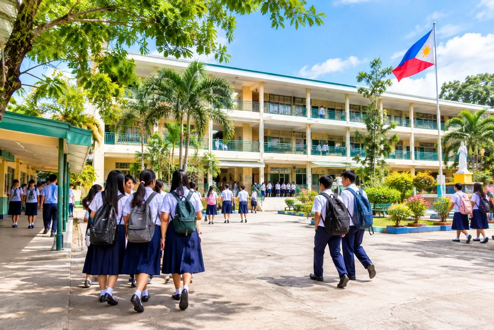 Một ngôi trường ở Philippines. Ảnh: AI