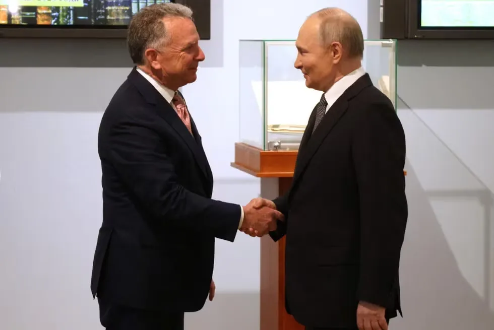 Tổng thống Nga, Putin tiếp đặc phái viên của Tổng thống Mỹ, Steve Witkoff tại St. Petersburg. Ảnh: Văn phòng Tổng thống Nga