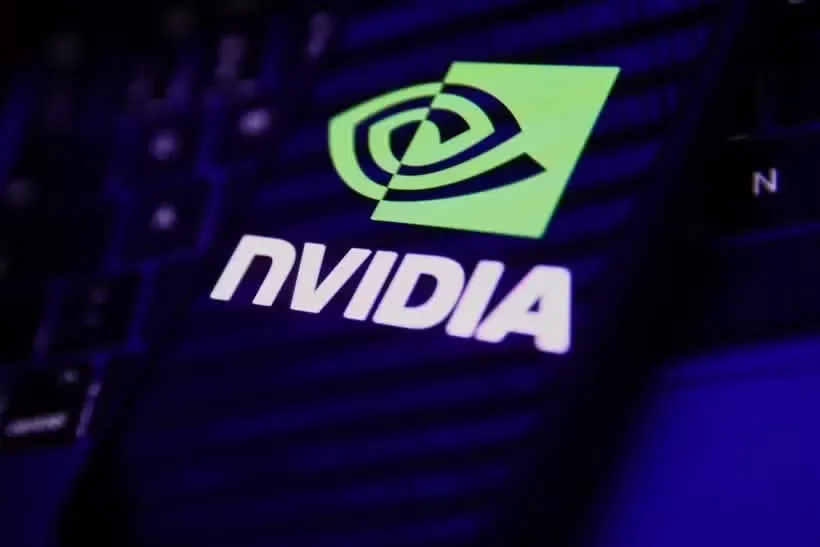Biểu tượng của Tập đoàn Nvidia. Ảnh: Getty Images/TTXVN