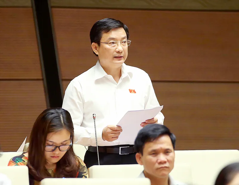 Đại biểu Quốc hội Phạm Trọng Nhân (tỉnh Bình Dương)  phát biểu ý kiến
