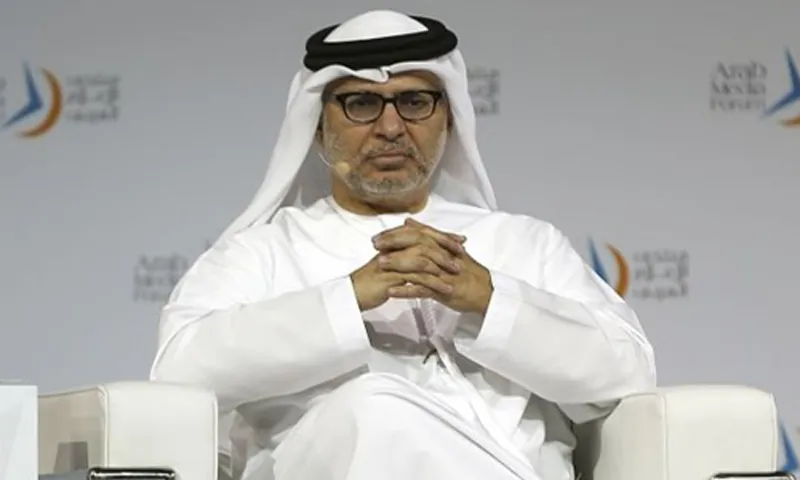 Ngoại trưởng Các Tiểu vương quốc Arab thống nhất (UAE) Anwar Gargash.  Ảnh: AP.