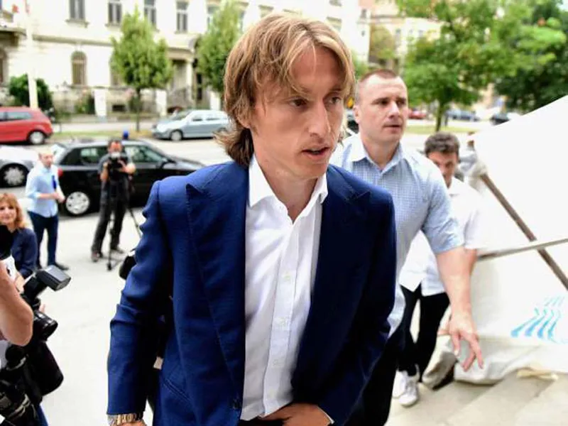 Modric tại phiên tòa.