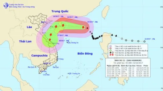 Bão số 11 được dự báo ngoặt về phía Nam ảnh 1