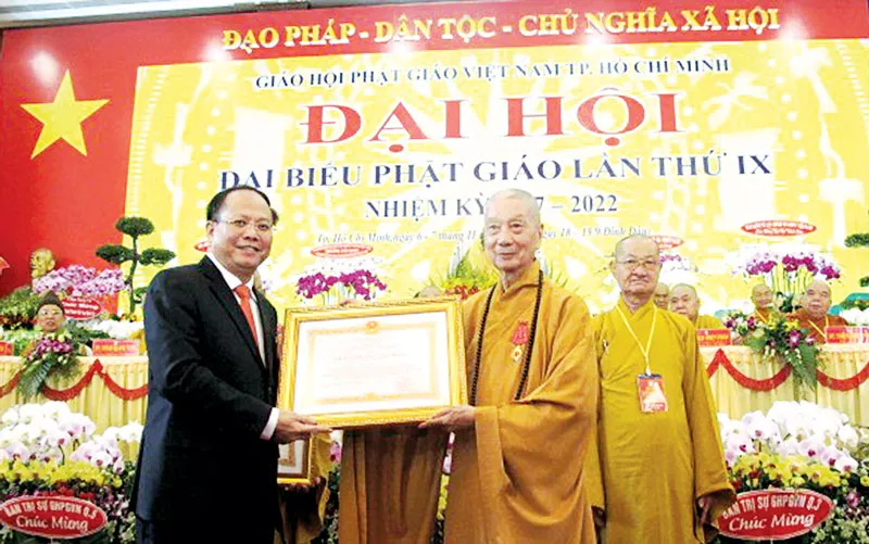 Hòa thượng Thích Trí Quảng tiếp tục giữ chức Trưởng ban Trị sự Giáo hội Phật giáo Việt Nam TPHCM ảnh 1