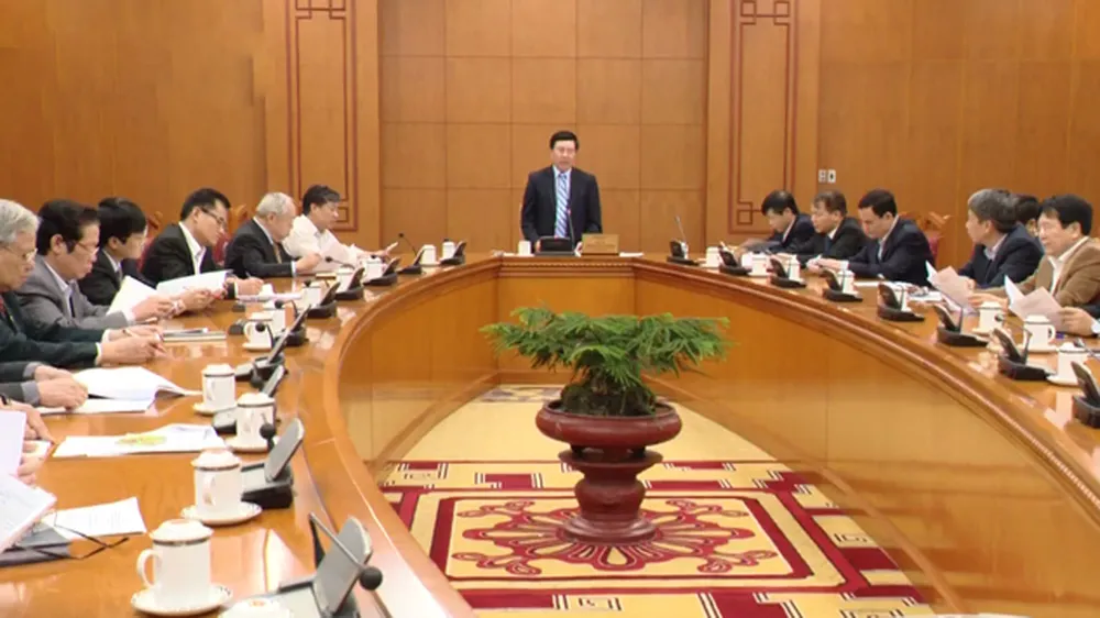 Toàn cảnh Hội nghị Tổng kết hoạt động của Ban Chỉ đạo quốc gia Năm Đoàn kết hữu nghị Việt Nam - Lào 2017 và Năm Hữu nghị Việt Nam - Campuchia 2017