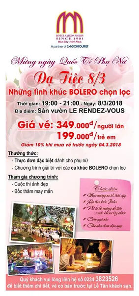 Nhiều ưu đãi dịp 8-3 tại hệ thống Saigontourist  ảnh 8