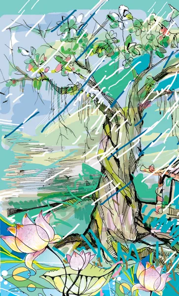 Tiếng ếch  trong mưa ảnh 1