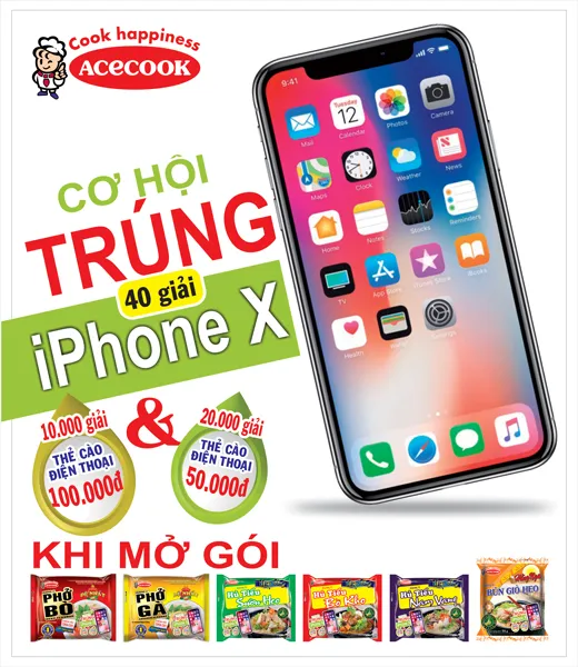 Acecook khuyến mại các sản phẩm gạo ăn liền 