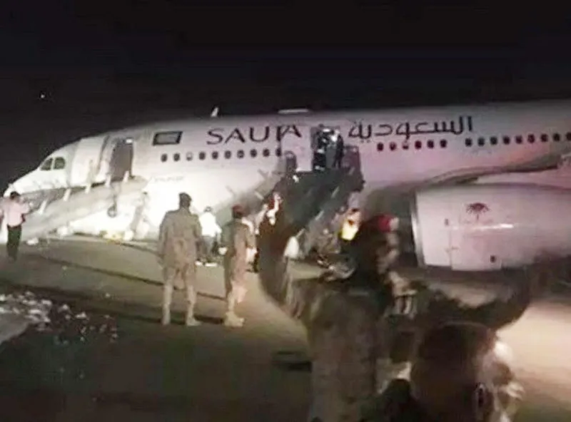 Chiếc máy bay phải hạ cánh khẩn cấp. (Nguồn: dailysabah.com)