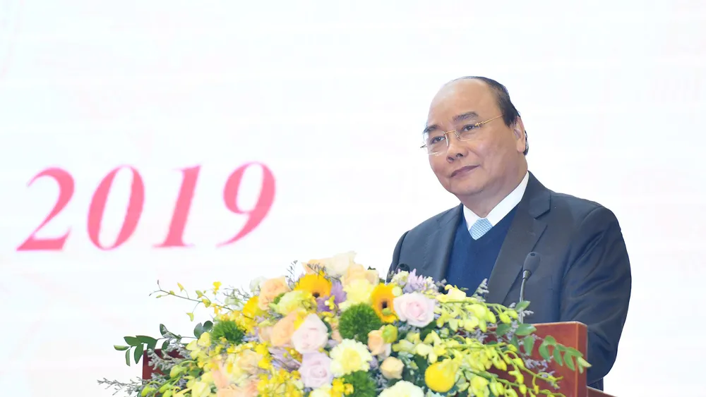 Thủ tướng Nguyễn Xuân Phúc phát biểu tại Hội nghị. Ảnh: VGP