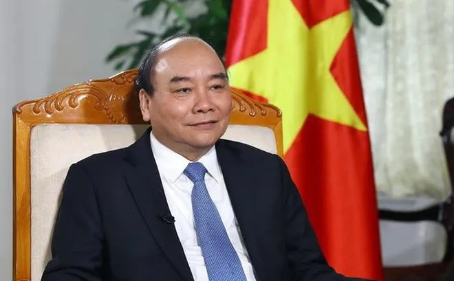 Thủ tướng Chính phủ Nguyễn Xuân Phúc trả lời phỏng vấn TTXVN. Ảnh: TTXVN