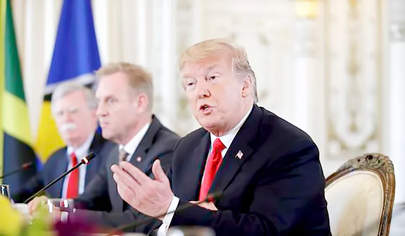 Tổng thống Donald Trump gặp gỡ các nhà lãnh đạo vùng Carribe tại Florida             Ảnh: Washington Times