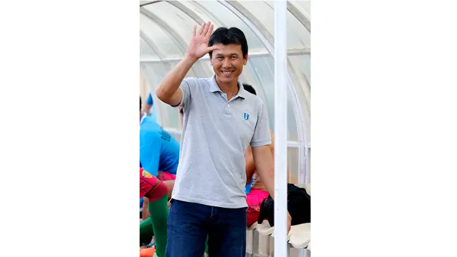 HLV Công Minh là cái tên khá đặc biệt với CLB Đồng Tháp… Ảnh: Minh Hoàng 