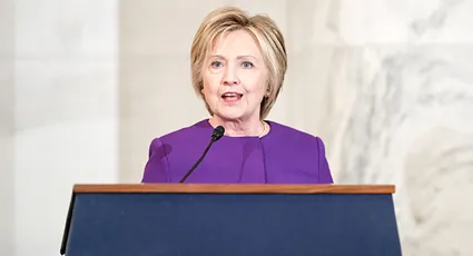 Cựu Ngoại trưởng Mỹ Hillary Clinton từng công bố dự án NSR hồi tháng 7-2011. Ảnh Sputniknews