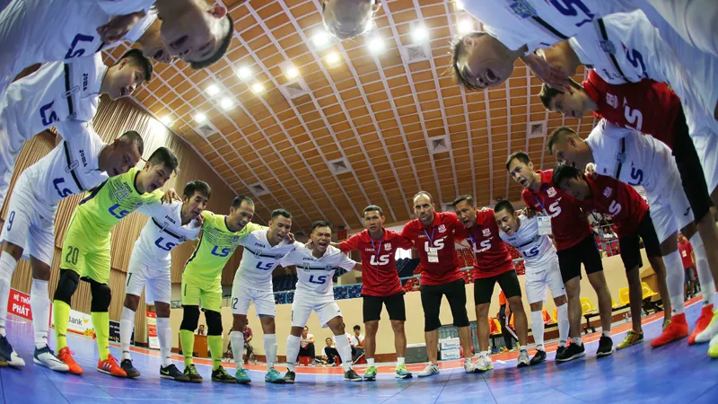 Thái Sơn Nam thị uy sức mạnh bằng chiến thắng 9-3. Ảnh: Nhật Anh